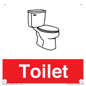 Toilet Sign Dementia Friendly Red